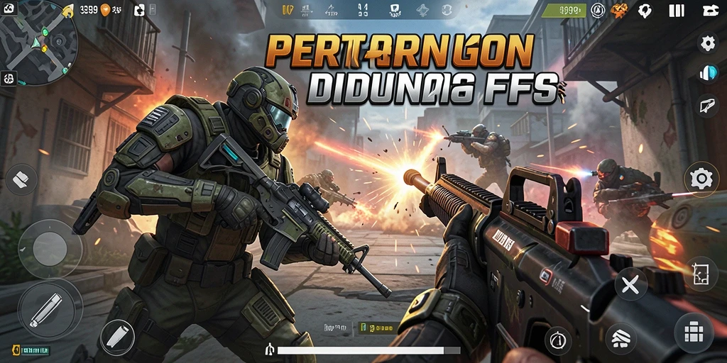 Screenshot utama 9399 menunjukkan aksi berintensitas tinggi dan grafis yang memukau.
