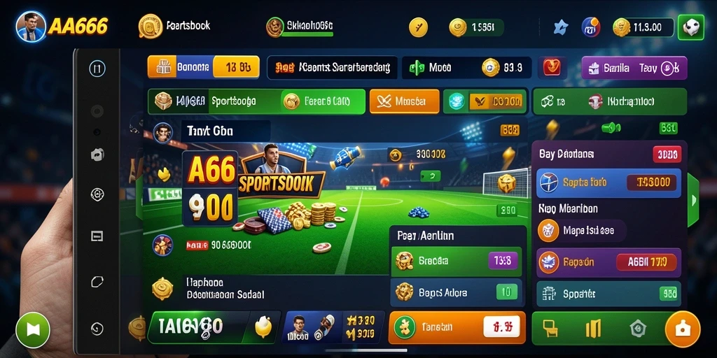 Gameplay seru di aplikasi Sportsbook AA666 dengan berbagai pilihan taruhan.