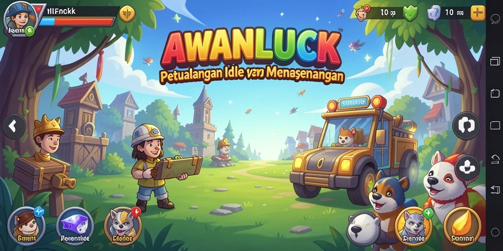 Tampilan menarik dari gameplay <strong>AWANLUCK</strong> dengan elemen Idle yang seru.