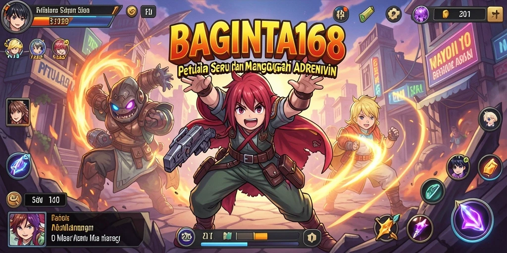 Tampilan gameplay seru menghadirkan momen petualangan anime terbaik.