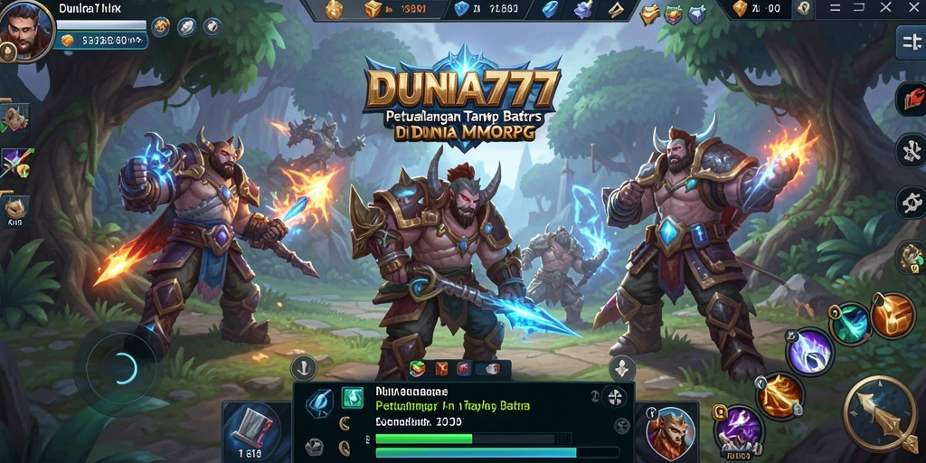 Cuplikan gameplay DUNIA777 yang menunjukkan pertarungan seru dan kolaborasi antar pemain.