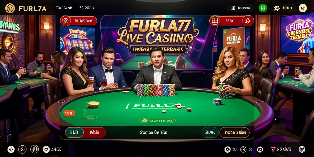 Tampilan menarik dari gameplay Live Casino di FURLA77.