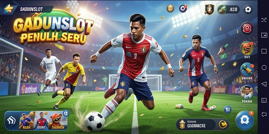Tampilan gameplay GADUNSLOT yang seru dan mendebarkan saat berolahraga.