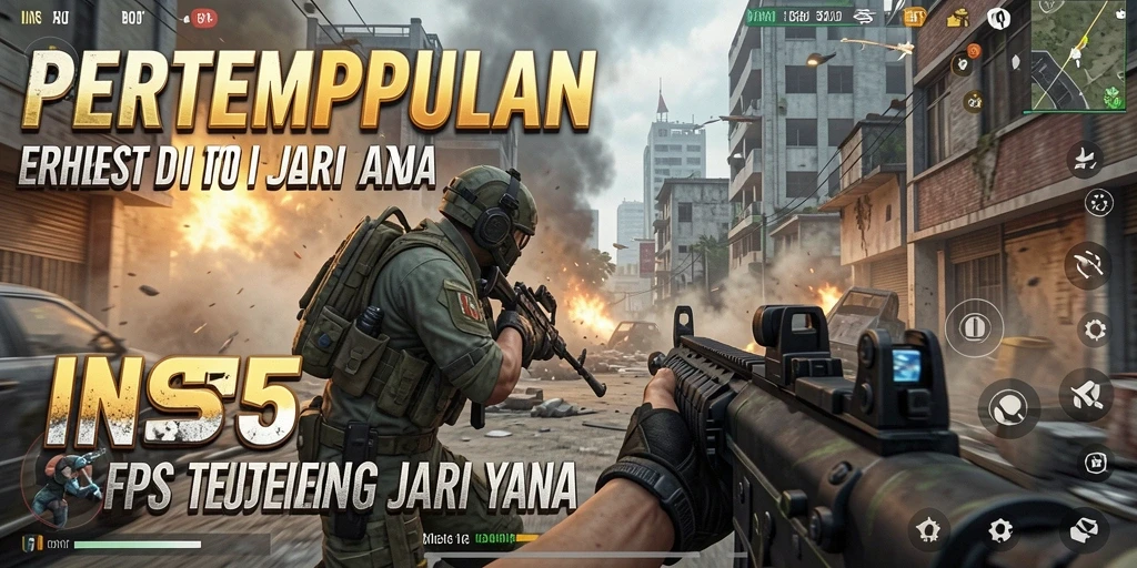 Screenshot dari gameplay INS55 yang menampilkan aksi pertarungan intens.