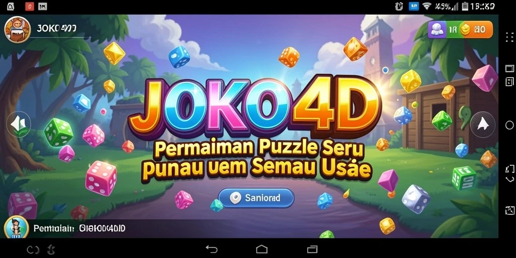 Screenshot utama JOKO4D menampilkan gameplay Puzzle yang seru.