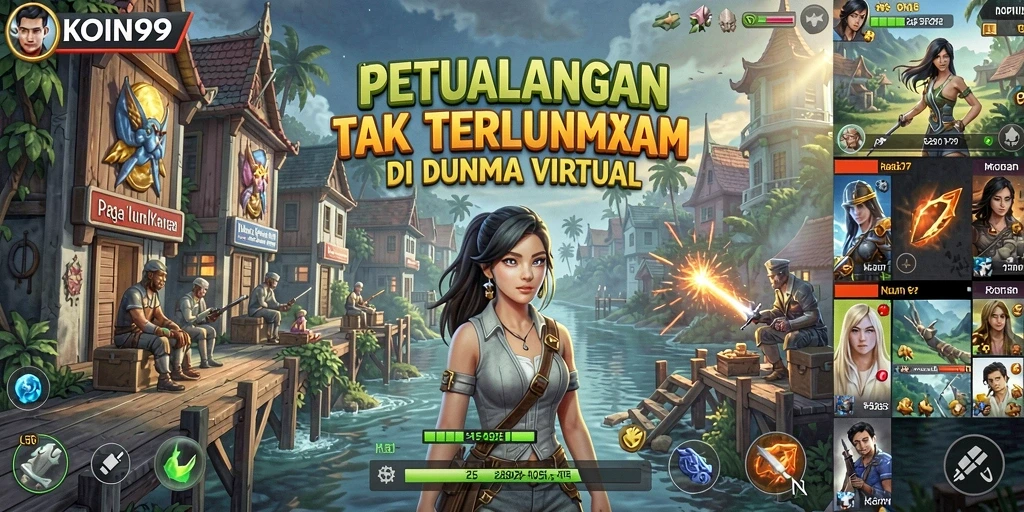 Tangkapan layar KOIN99 menampilkan aksi petualangan seru di dunia virtual yang menawan.
