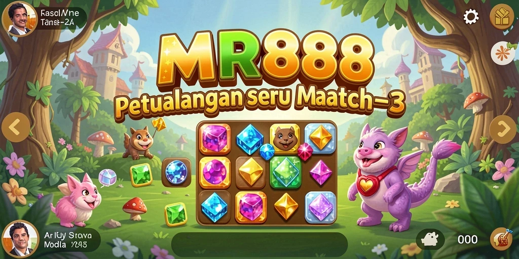 Tampilkan gameplay seru dan menantang di MR888 dengan tantangan Match-3.