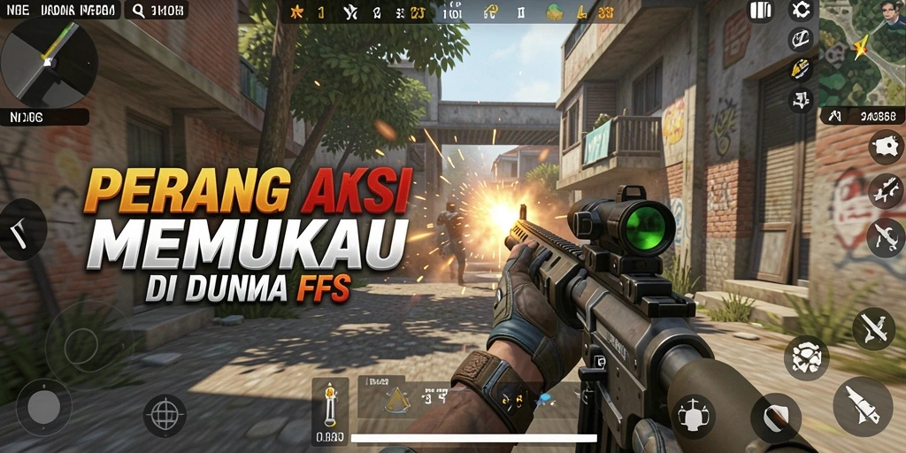 Tampilan gameplay memukau dengan aksi tembak-menembak di N06.