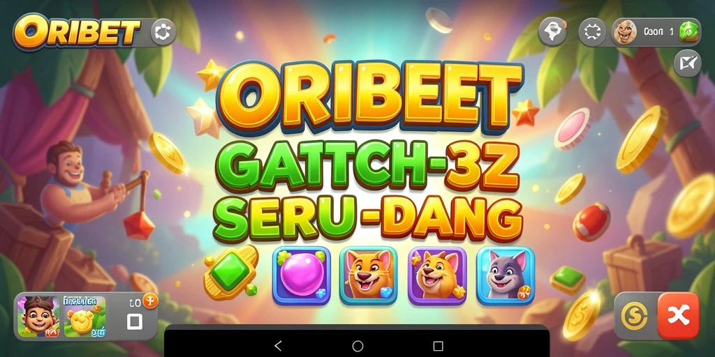 Tampilan gameplay yang penuh warna dan tantangan Match-3 di ORIBET.