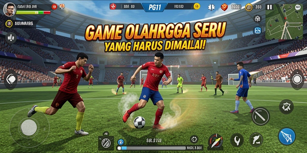 Tampilan menakjubkan dari PG11 saat gameplay berlangsung di lapangan olahraga.