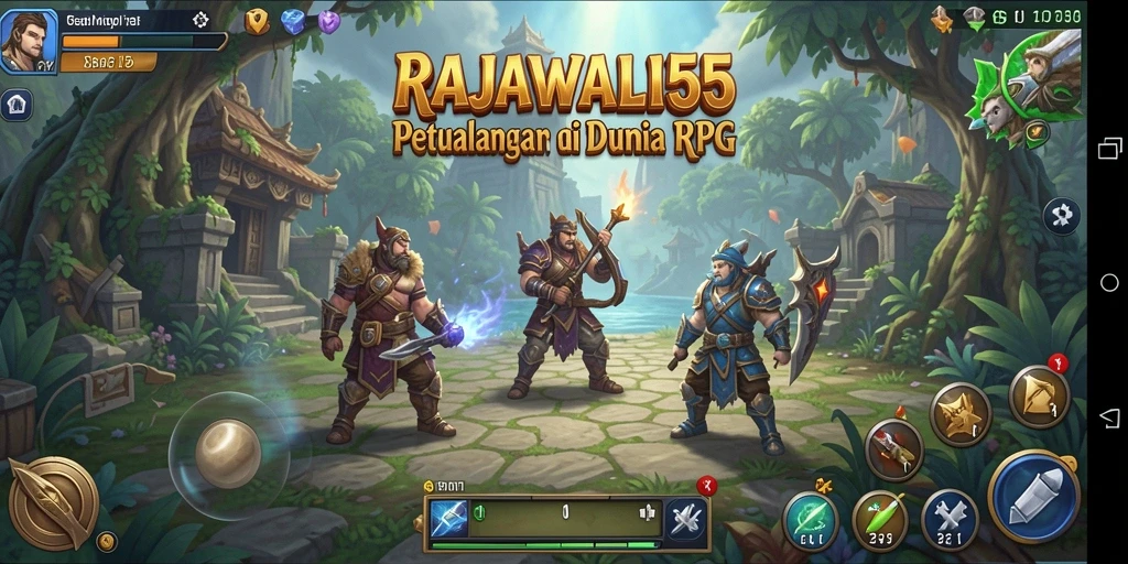 Screenshot gameplay RAJAWALI55 menunjukkan aksi pertarungan mendebarkan.