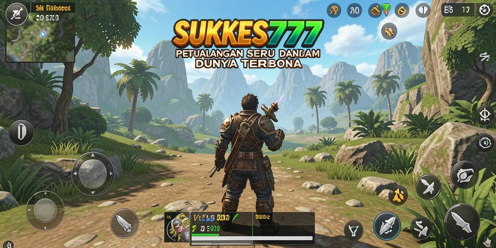 Tampilan gameplay SUKSES777 dalam dunia terbuka yang memukau.